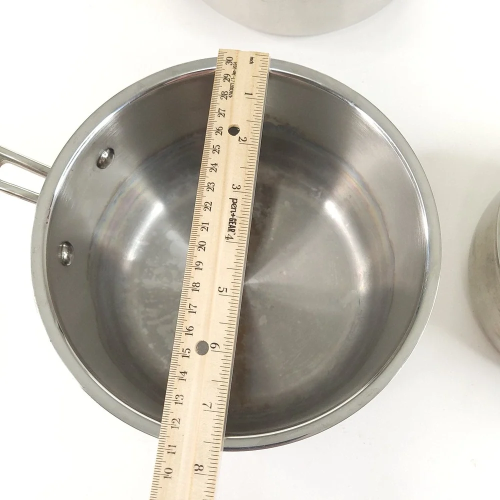 Cuisinart Multiclad Pro 1.5qt and 3 qt Saucepans with Lids and Steamer Insert
